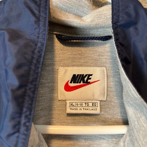 Vintage Nike‎ Windbreaker Nylon Jacket Navy Y2K 90s Streetwear Swoosh Logo XL - Picture 3 of 6
